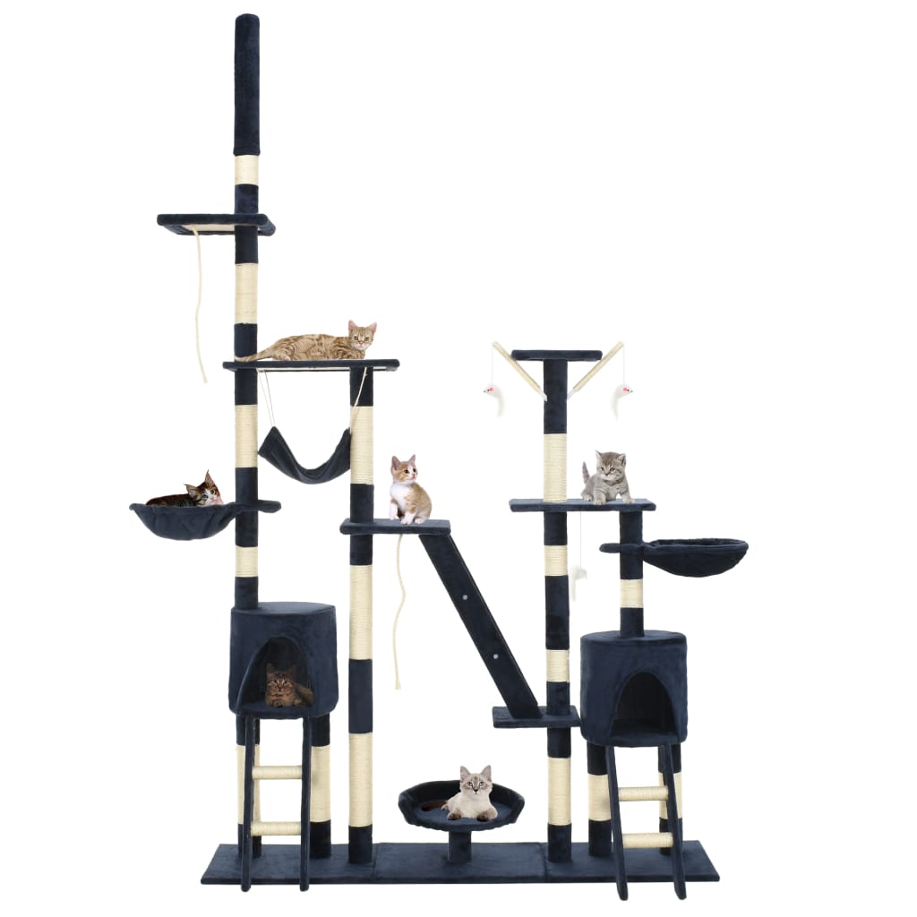 Vidaxl Cat Grakeding Post con graffi di sisal 230-250 cm blu