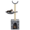 Vidaxl Cat Grakeding Post con pali di graffi di sisal 105 cm pootprints grigio