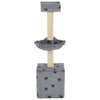 Vidaxl Cat Grakeding Post con pali di graffi di sisal 105 cm pootprints grigio