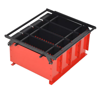 Vidaxl Briquetten Press para papel 38x31x18 cm de acero negro y rojo