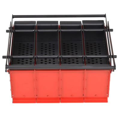 Vidaxl Briquetten Press para papel 38x31x18 cm de acero negro y rojo