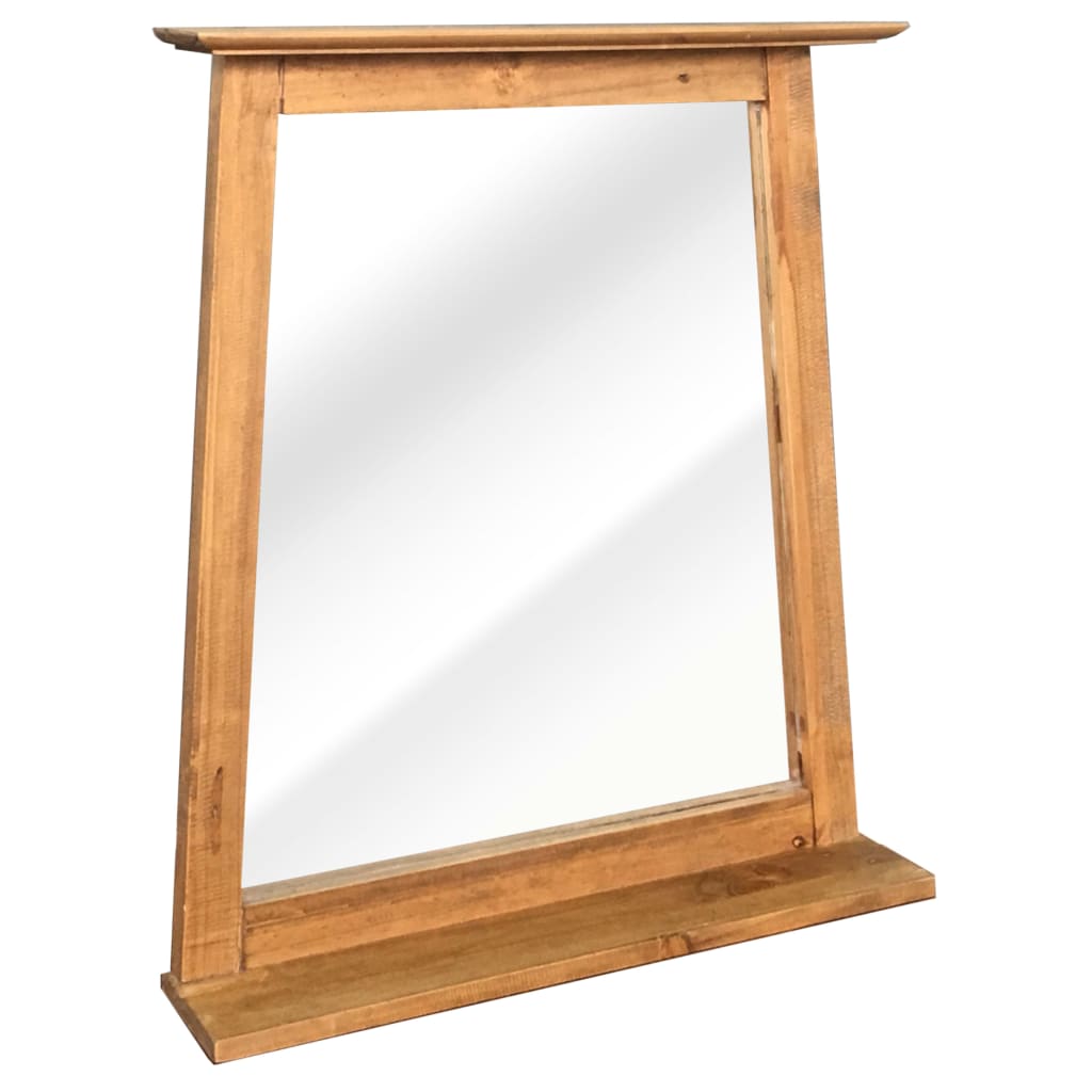 Specchio da bagno Vidaxl 70x12x79 cm pino solido