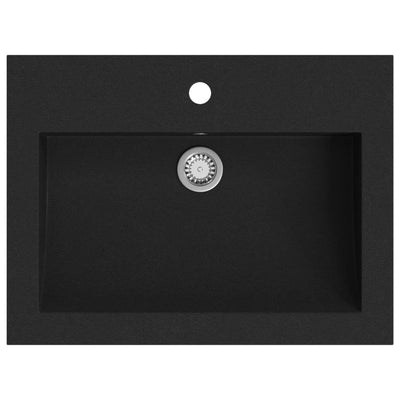 Vidaxl Washbasin 600x450x120 mm de granito negro