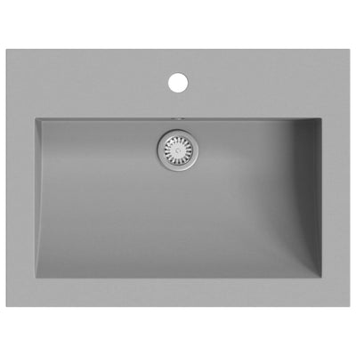 Vidaxl Washbasin 600x450x120 mm de granito gris