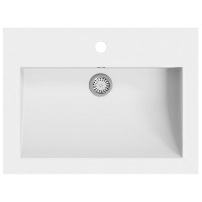 Vidaxl Washbasin 600x450x120 mm de granito blanco