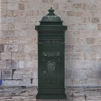 Vidaxl Pilaar buzón estilo vintage de aluminio resistente al óxido