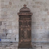 Vidaxl Pillar Letterbox Vintage Style Rust -Bronzo in alluminio resistente