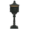 Vidaxl Standing Letterbox Vintage Style Rust -Resistente in alluminio verde