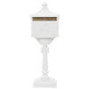 Vidaxl Standing Letterbox Vintage Style Rust -Resistente Alluminio bianco