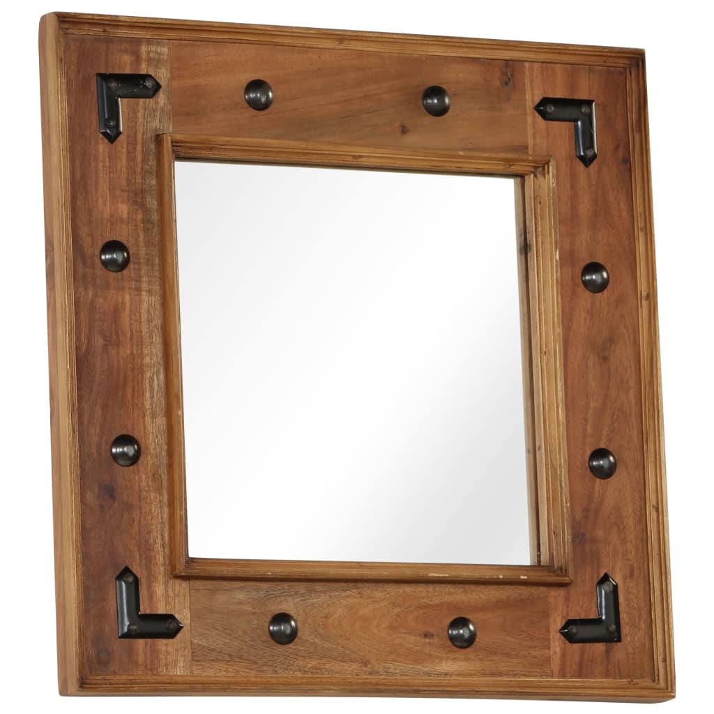 Vidaxl Mirror 50x50 cm Acaciahout solido