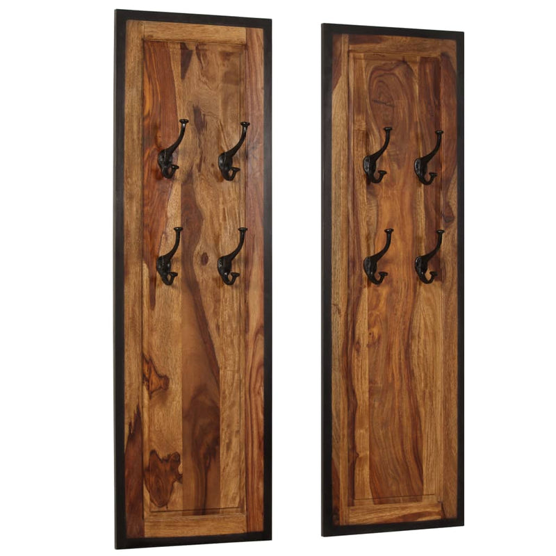 Vidaxl Racks 2 PCS Solid Sheeshamhout