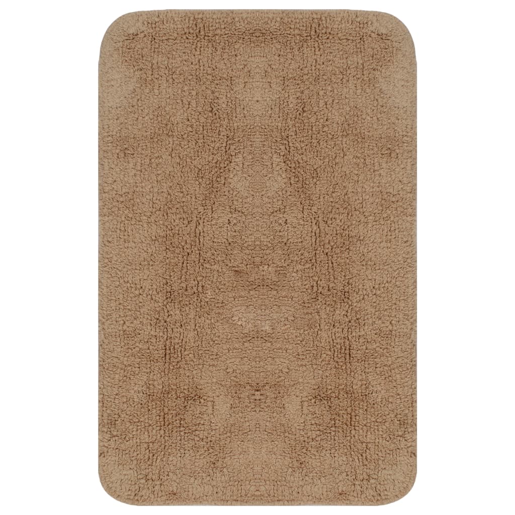 Vidaxl Bathmatting Set di tessuto beige a 3 pezzi