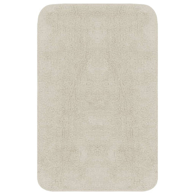 Vidaxl Bathmatting Set Fabric White 3 pezzi