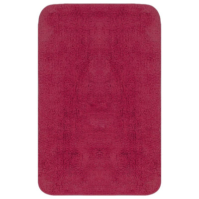 Vidaxl Bathmatting Set Fabric Fuchsia a 3 pezzi