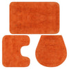 Vidaxl Bathmatting Tabet Naranja de 3 piezas
