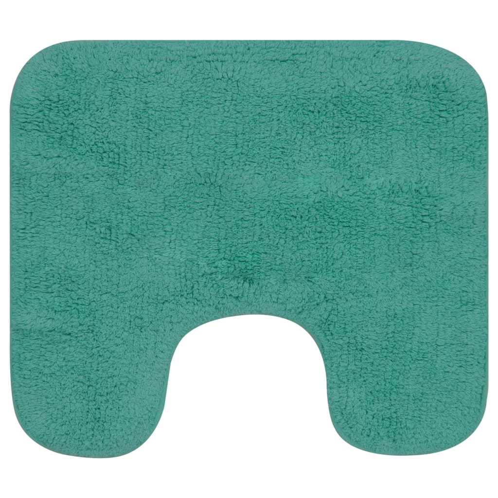 Vidaxl Bathmatting Set Fabric Turquoise 3 pezzi