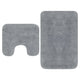 Vidaxl Bathmatting Set Fabric grigio 2 parti