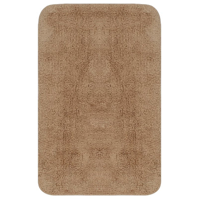 Vidaxl Bathmatting Set di tessuto beige in 2 parti