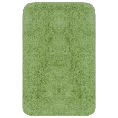 Vidaxl Bathmatting Set Fabric verde 2 parti