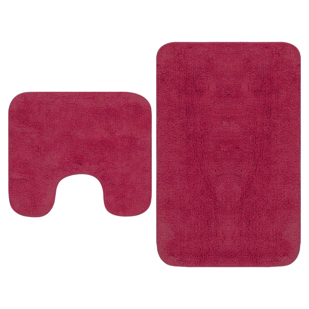 Vidaxl Bathmatting Set Fabric Fuchsia a 2 pezzi
