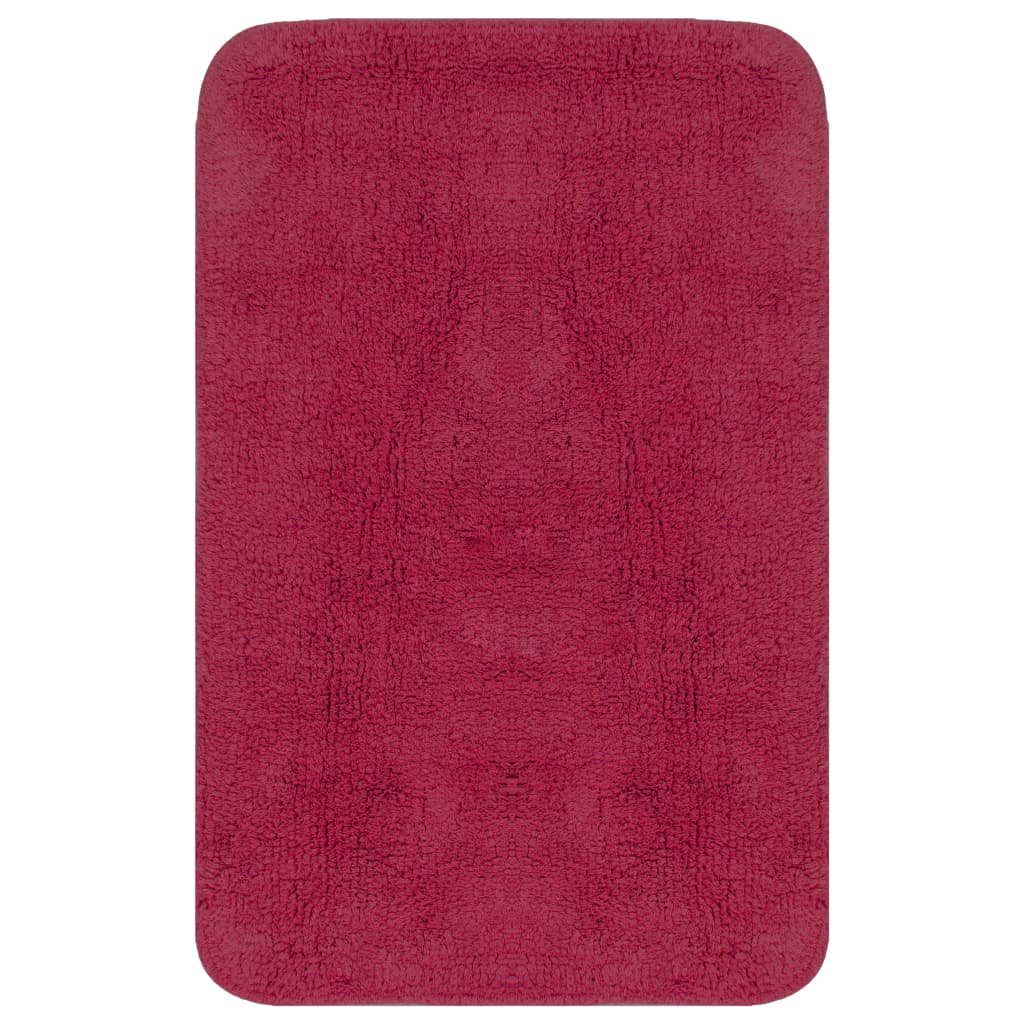 Vidaxl Bathmatting Set Fabric Fuchsia a 2 pezzi
