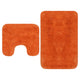 Vidaxl Bathmatting Set Fabric Orange 2-parti