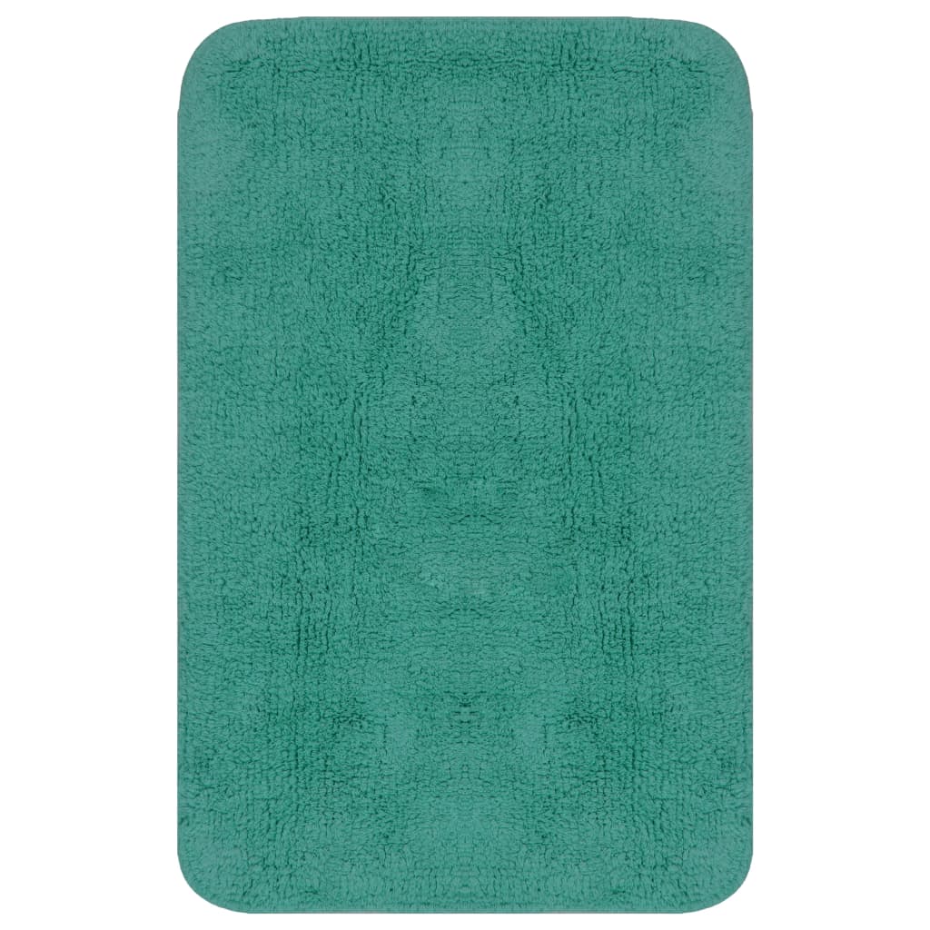 Vidaxl Bathmatting Set Fabric Turquoise 2 pezzi