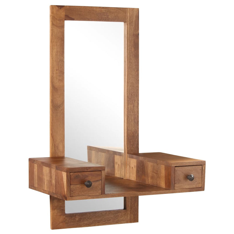 Vidaxl Format Mirror con 2 cajones sólidos Sheeshamhout