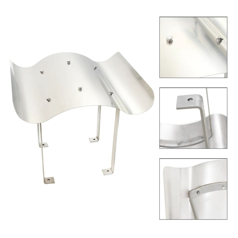 Vidaxl schoorsteenkap roestvrij staal 50 x 50 x 37 cm