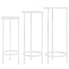 Vidaxl 3 partes de stand stand de estilo vintage de metal blanco antiguo