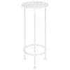Vidaxl 3 partes de stand stand de estilo vintage de metal blanco antiguo