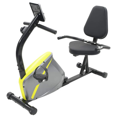 Vidaxl Bicicleta de bicicleta mentirosa Magnética con un monitor de frecuencia cardíaca