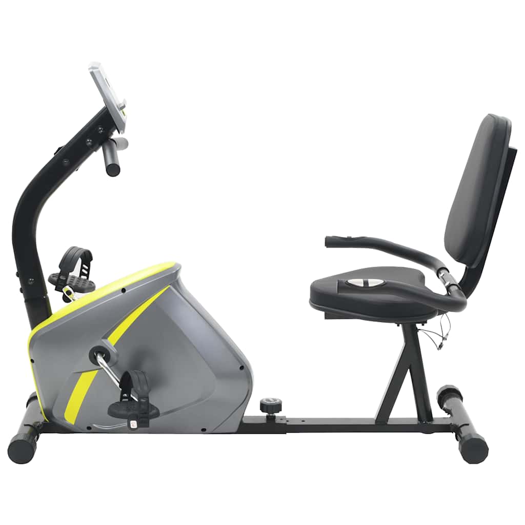 Vidaxl sdraiato in bici da bici magnetico con un monitor della frequenza cardiaca