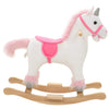 Vidaxl Hobbelier Unicornio 65x32x58 CM Plush White and Pink