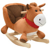 Vidaxl Hobbeldier Horse con respaldo 60x32x50 cm peluche marrón