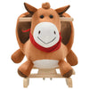 Vidaxl Hobbeldier Horse con respaldo 60x32x50 cm peluche marrón