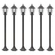 Vidaxl Piccolo l'illuminazione per il giardino E27 110 cm Aluminio Bronzo 6 pezzi