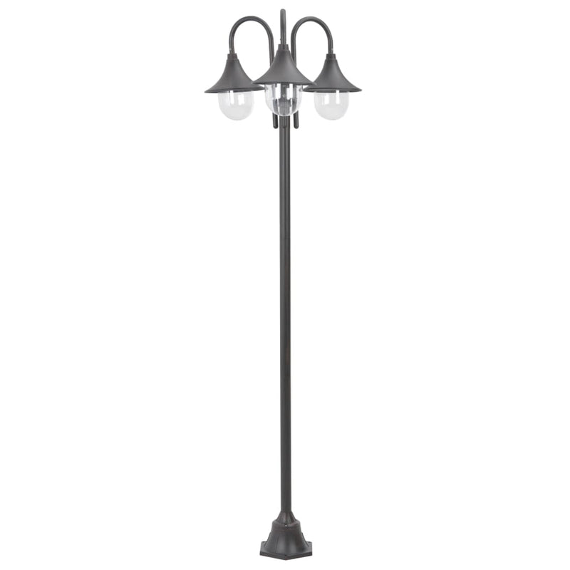 Vidaxl Light Lighting Garden E27 220 cm Aluminio Bronzo a 3 pezzi