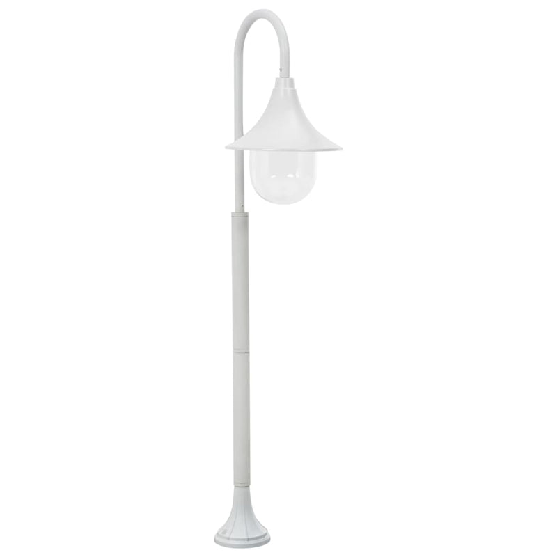 Vidaxl Paal Lighting Garden E27 120 cm de aluminio blanco