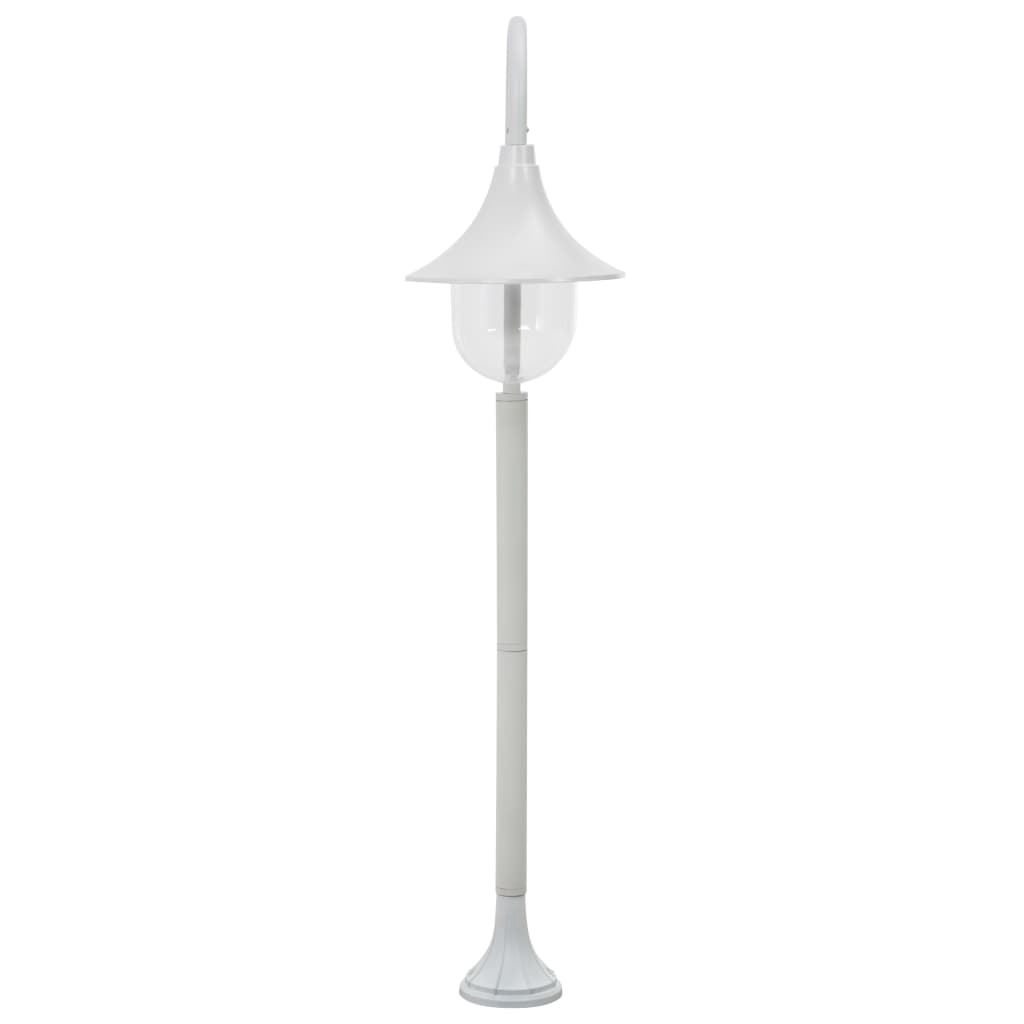Vidaxl Paal Lighting Garden E27 120 cm de aluminio blanco