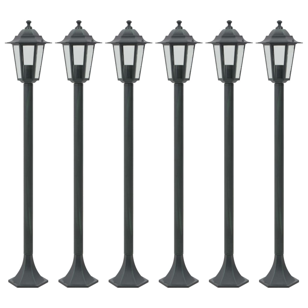 Vidaxl Piccolo l'illuminazione per il giardino E27 110 cm Aluminio verde scuro 6 STS