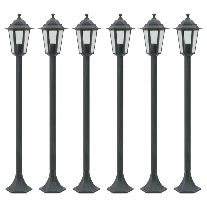 Vidaxl Piccolo l'illuminazione per il giardino E27 110 cm Aluminio verde scuro 6 STS