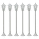 Iluminación de pila Vidaxl para jardín E27 110 cm de aluminio blanco 6 pts