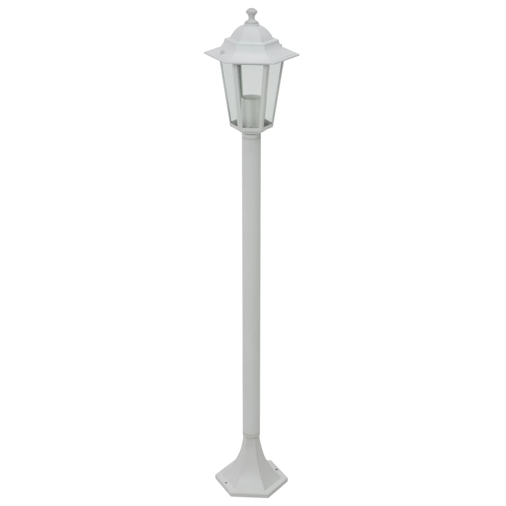 Iluminación de pila Vidaxl para jardín E27 110 cm de aluminio blanco 6 pts
