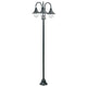 Vidaxl Paal Lighting Garden E27 220 cm in alluminio verde scuro a 3 pezzi