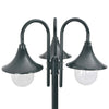 Vidaxl Paal Lighting Garden E27 220 cm de aluminio verde oscuro de 3 piezas