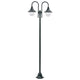 Vidaxl Light Lighting Garden E27 220 cm Alluminio verde scuro a 2 pezzi