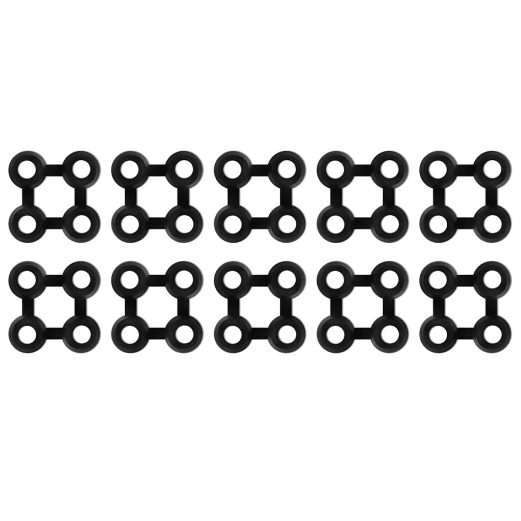 Connettori di tappeti Vidaxl 10 ST Black