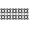 Vidaxl matverbinders 10 st rubber zwart