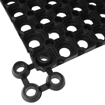 Conectores de estera de Vidaxl 10 st de goma negra